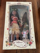 Disney Store Limited Edition 6500 Moana 17” Doll with Pua and Hei-Hei NEW Rare
