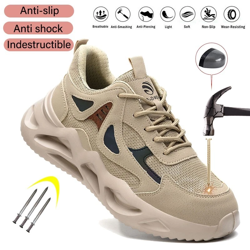 New Men Work Safety Shoes non-slip Roofing Shoes Indestructible steel toe shoes
