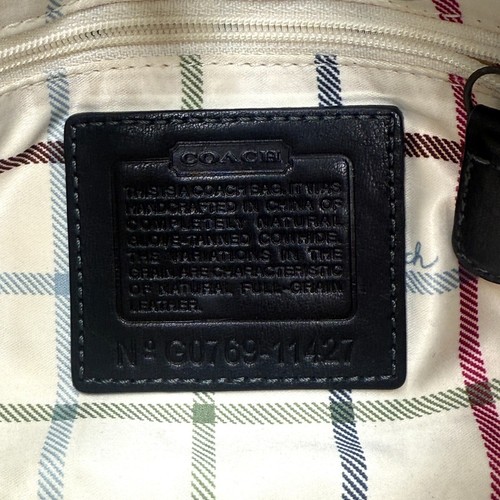 Coach 11427 Legacy Buckle Flap Shoulder Bag Black Leather Gold Hardware Women's - Picture 11 of 11