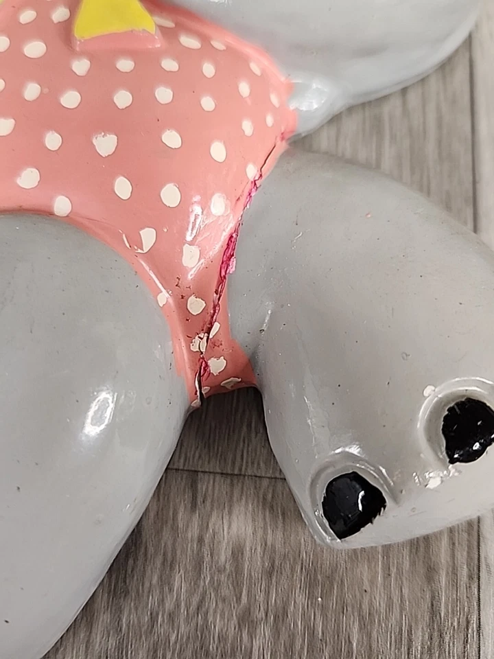 Vintage 50s Nursery Wall Decor Girls Room Elephants Marching Wall Mount - Image 4 of 4