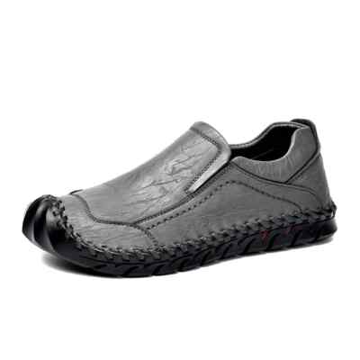 Classic Male Leather Driving Shoes Handmade Soft Loafers Non-slip Light Sneakers