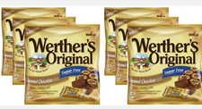 6 Packs STORCK Werther's Original *SUGAR FREE* "CARAMEL CHOCOLATE" Hard Candies