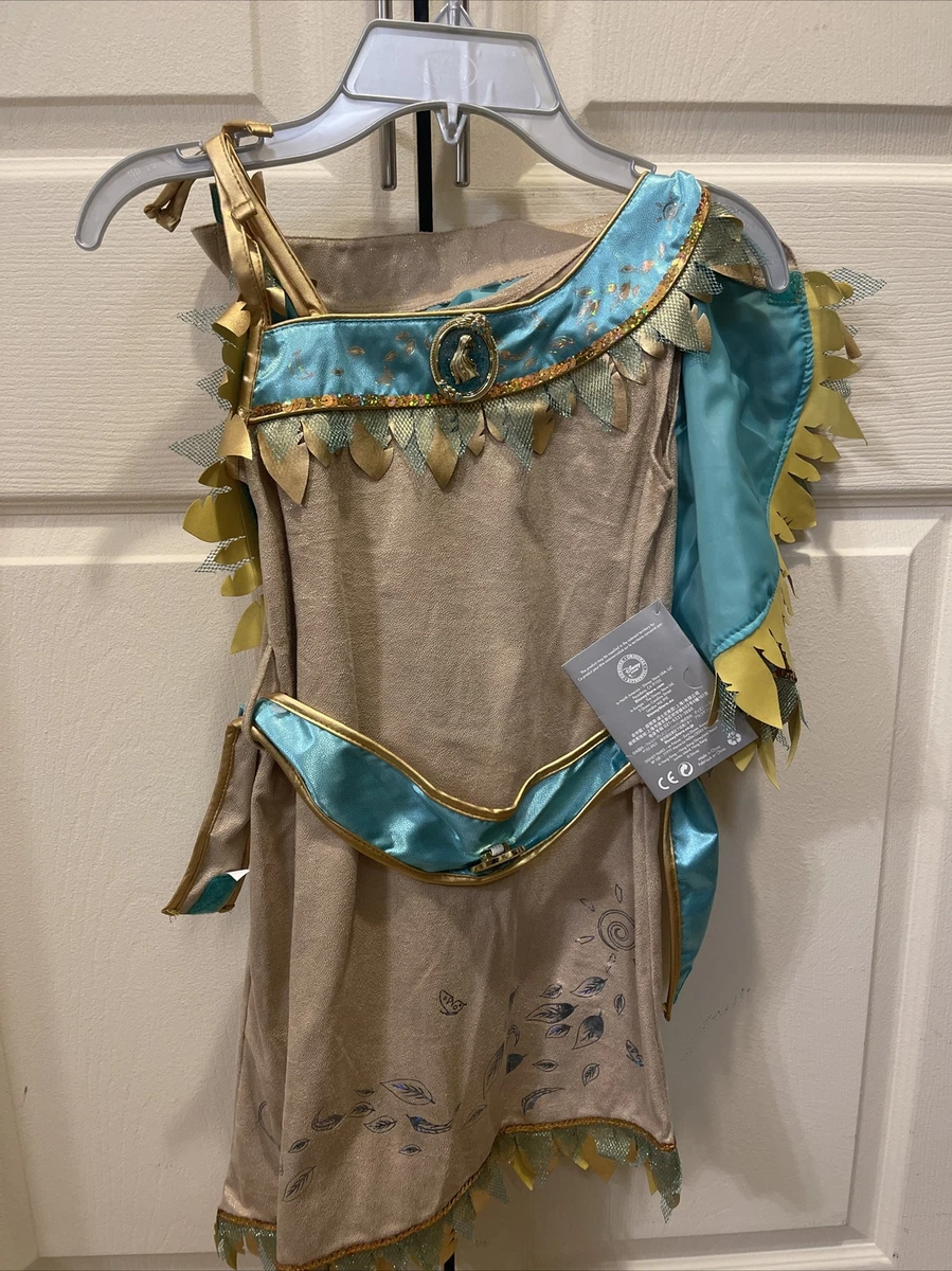 PRINCESS POCAHONTAS COSTUME DRESS GOWN SIZE 5/6 DISNEY STORE NEW!