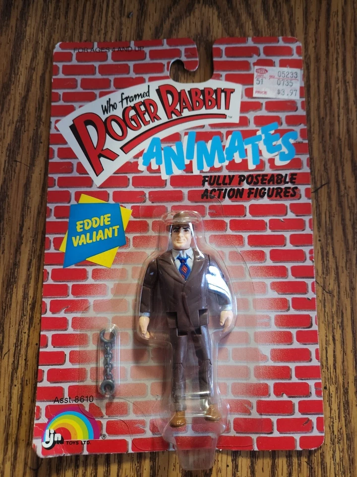 Figura 1987 Who Framed Roger Rabbit Eddie Valiant en paquete Foto 2 de 4