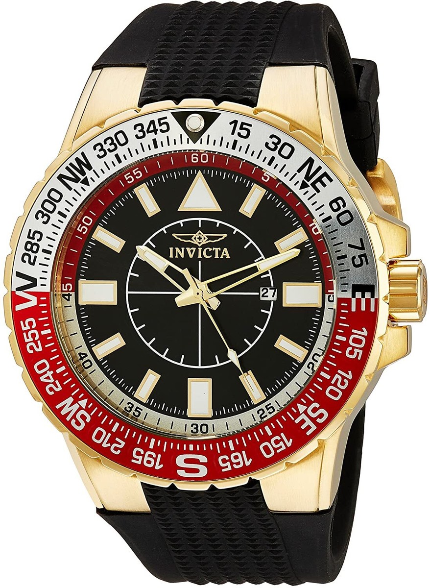 売りつくしセール‼️Invicta 正規品 AVIATOR QUARTZ定価8万 Invicta Men's 19271 Aviator Analog Display Japanese Quartz Black
