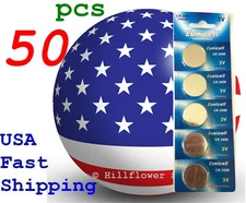 50 pcs CR2450 2450 LM2450 TT BR2450 Card 3V Lithium Battery