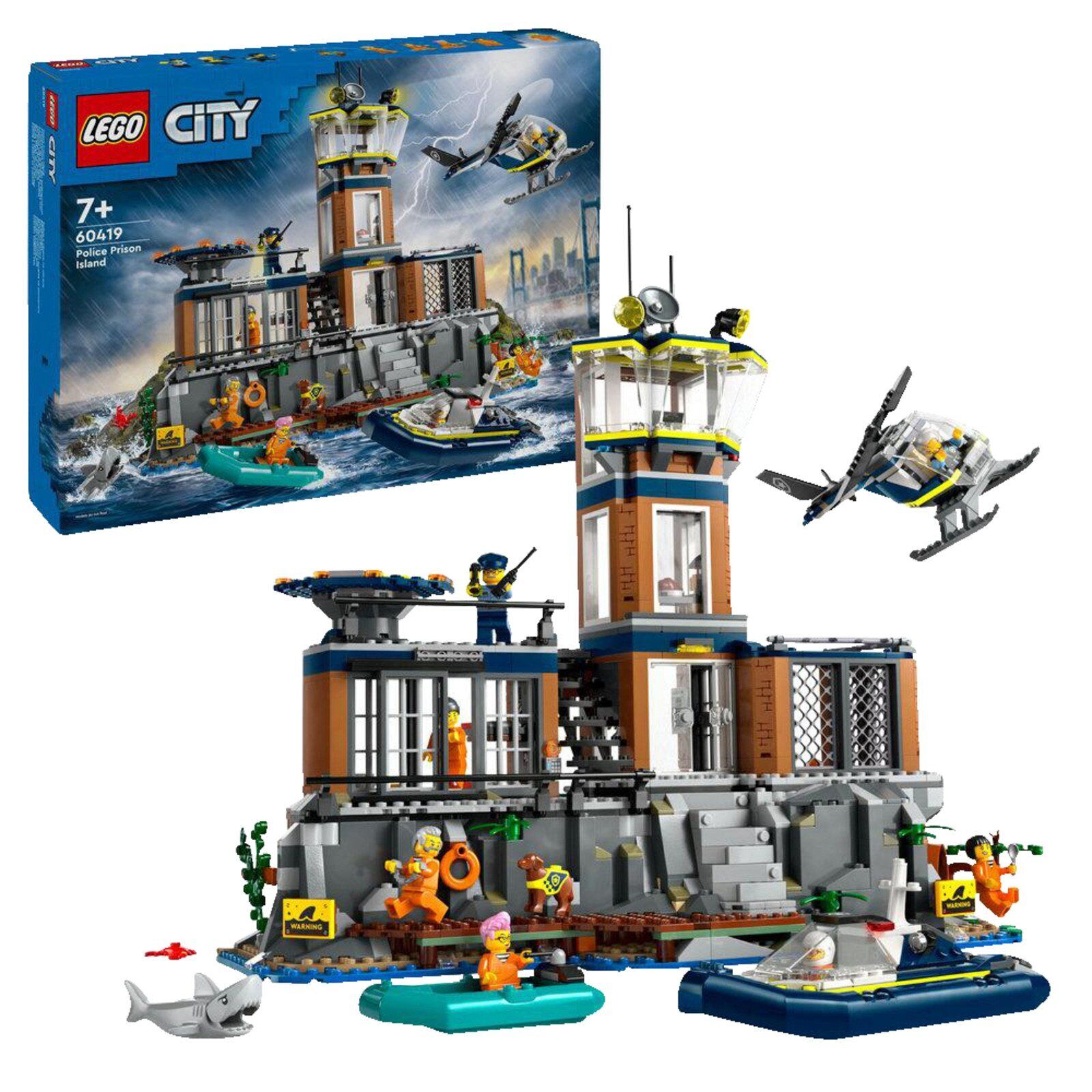 Lego City 60419 Polizeistation Auf Der Gefängnisinsel Bausatz, Mehrfarbig