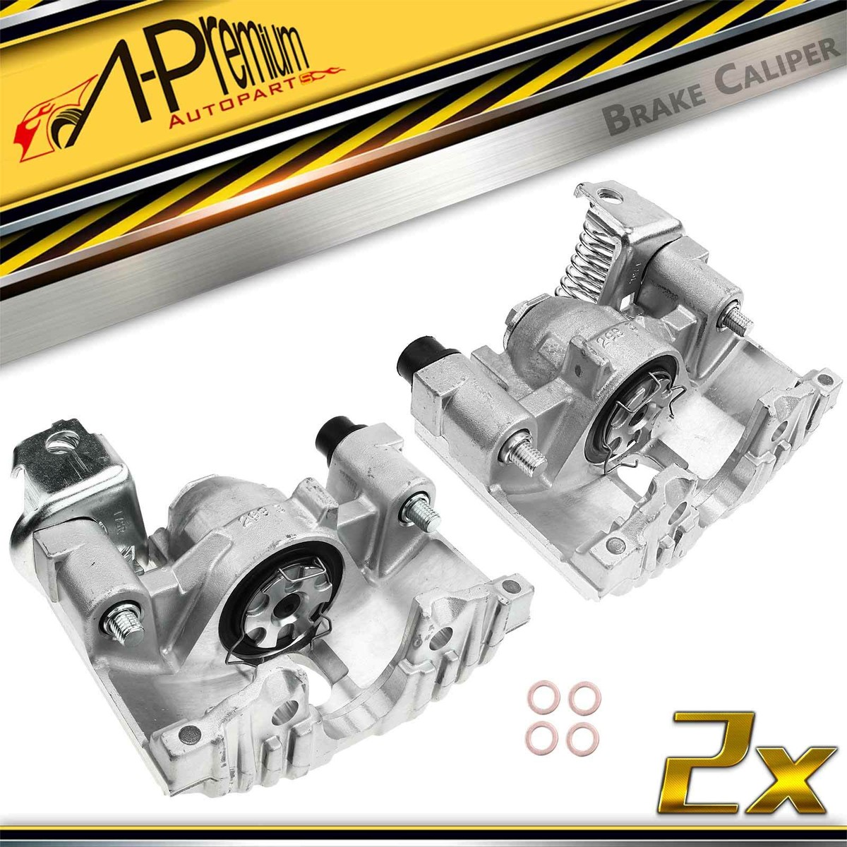 A-Premium 2x Disc Brake Caliper Rear L & R for Pontiac Fiero 1984