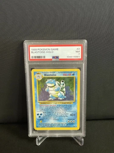 1999 Pokemon Base Set Blastoise Holo 2/102 PSA 7 NM