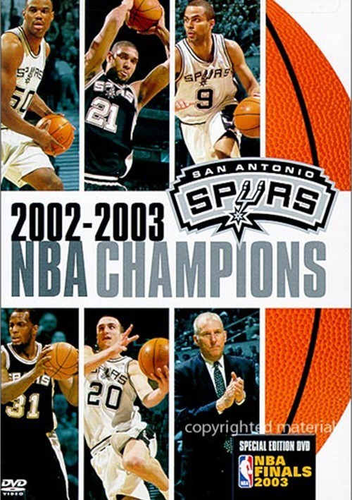 2002-2003 NBA Champions San Antonio Spurs (DVD, 2003) New With Official NBA  Seal