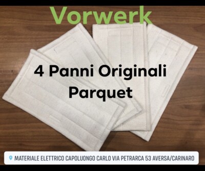 4 PANNI PARQUET STRACCI ORIGINALI PER VORWERK FOLLETTO PULILAVA 520/530  \