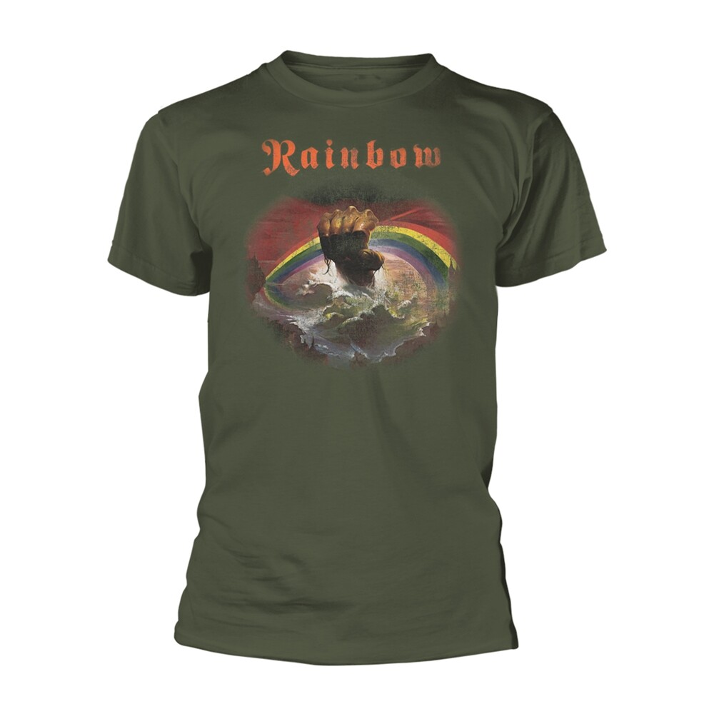 Футболка ЗЕЛЕНОГО цвета RAINBOW - RISING DISTRESSED MILITARY GREEN 4690₽