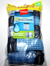 Hanes Boys' Tagless MultiColor Comfort Flex Waistband 6 Pack Plaid Boxers - M-L