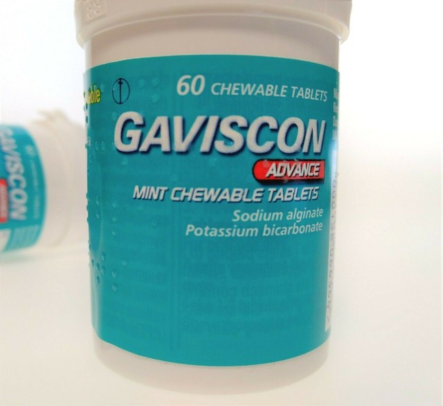 Gaviscon Advance Peppermint Flavour 60 Chewable Tablets, Pack of 3