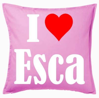 I Love Esca Kissenbezug Pink Ich Liebe Esca 111562