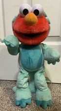 Sesame Street 13 Inch Elmo Dino Stomp Dancing Plush Toy Working.