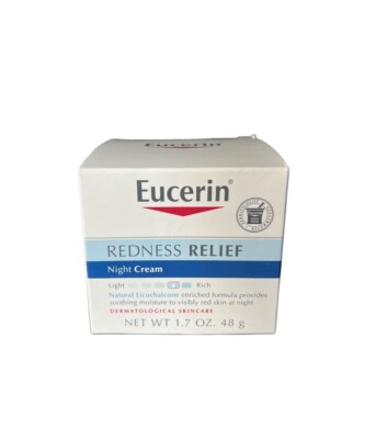 Eucerin Redness Relief Dermatological Skincare Night Creme Night Cream 1.7oz NEW
