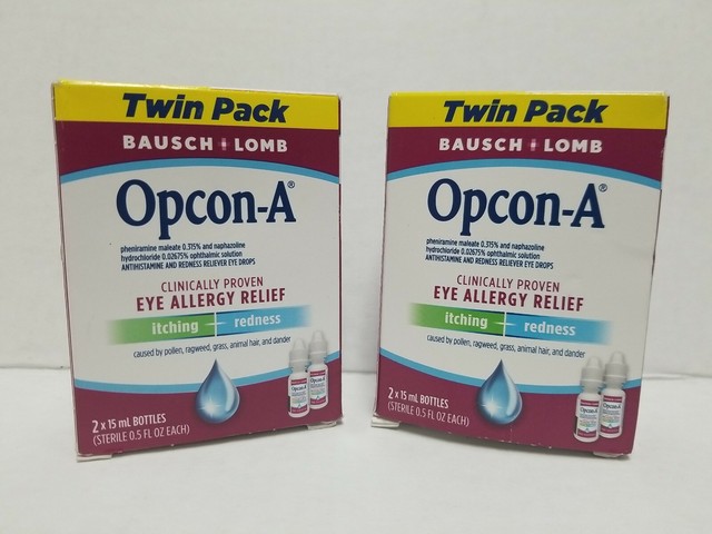 Bausch + Lomb Opcon-A Eye Allergy Relief Itching & Redness Reliever Eye