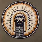Fighting Illini Chief Illiniwek Magnet 10" x 10"