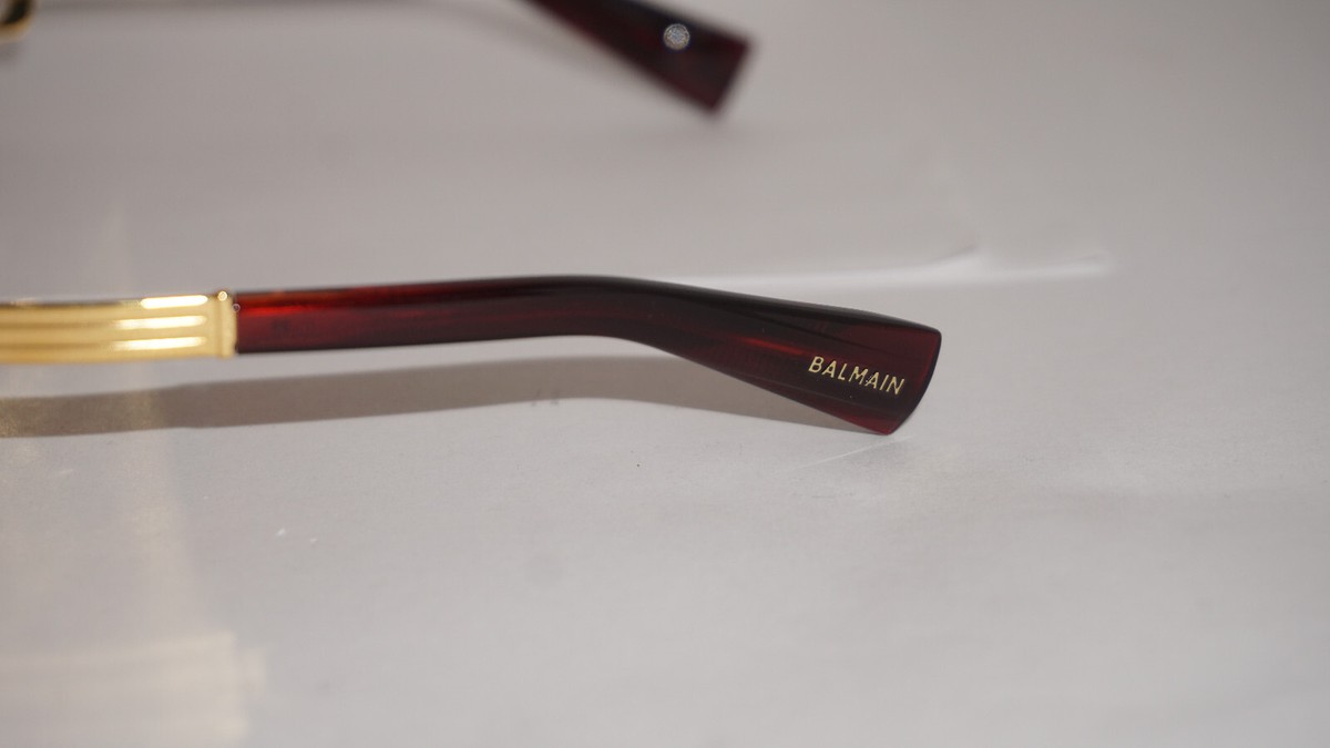 BALMAIN New Sunglasses Shield WONDER BOY III Gold Red BPS 