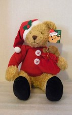 Sammy Santa Claus Christmas Bear Holding Santa Sack Tiny Bear Russ 2001 AVON NIP