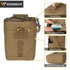 Tactical Foldable Recycling Bag Garbage Bag Molle Grocery Bag with Bag