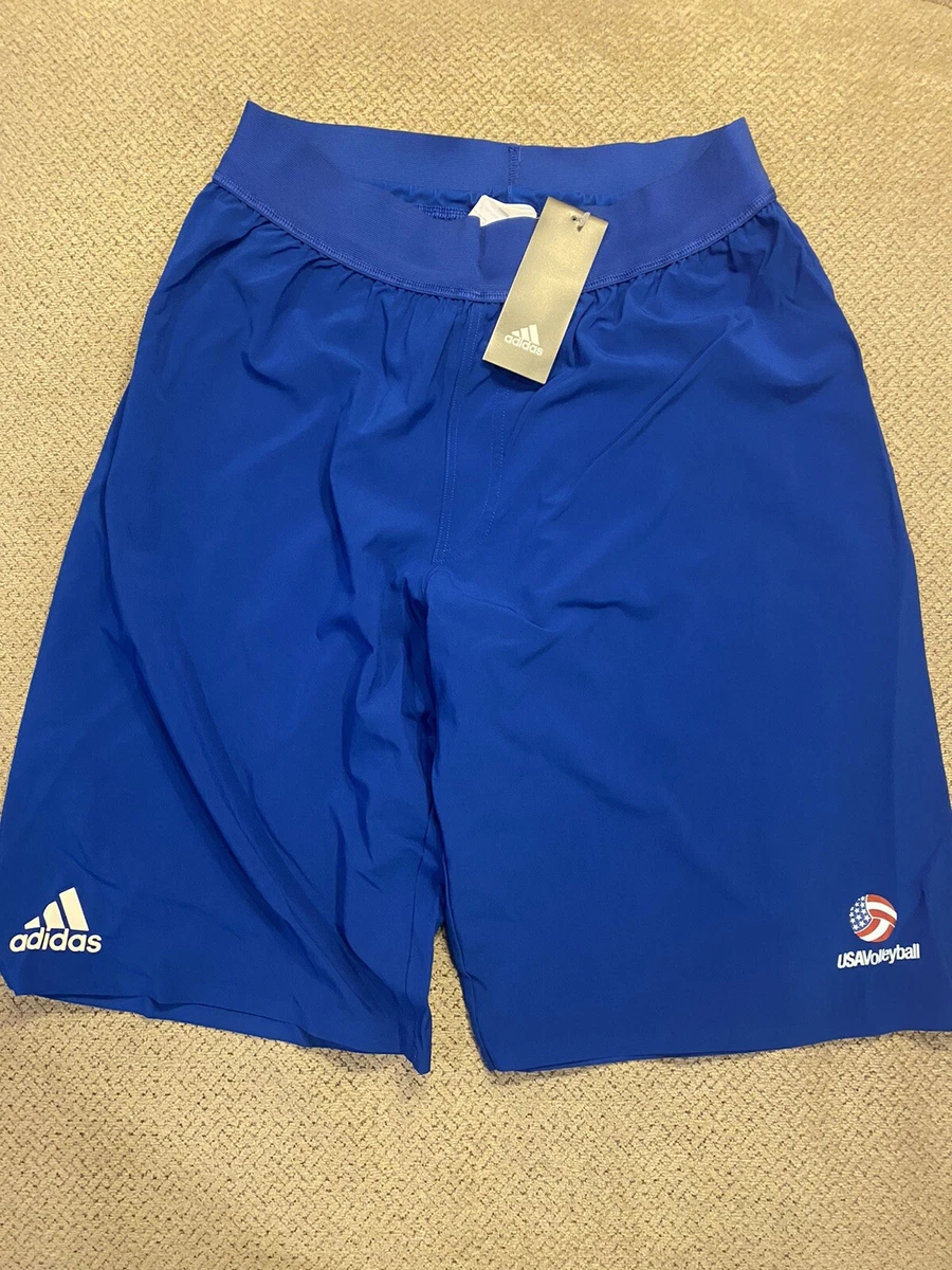 Mens Adidas New Team USA Volleyball Shorts Royal Blue $55 Medium