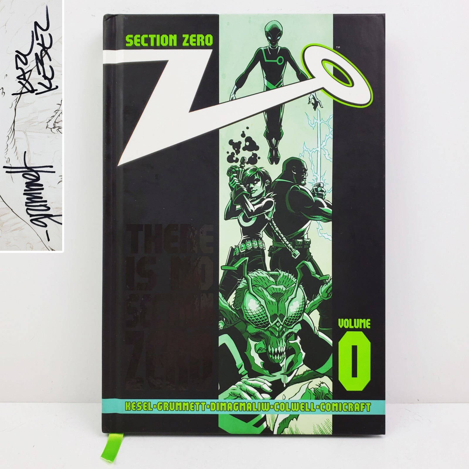 Section Zero Volume 0 Signed Book Kesel Grummett Graphic Novel Hardcover Panic