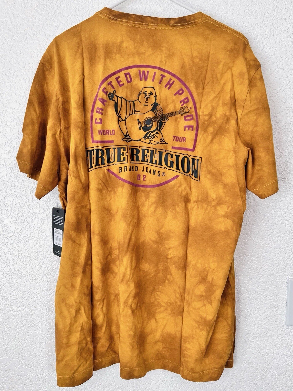 NWT True Religion Men's Gold Coast MARBLE SS HS Graphic CREW NECK T Size XXL