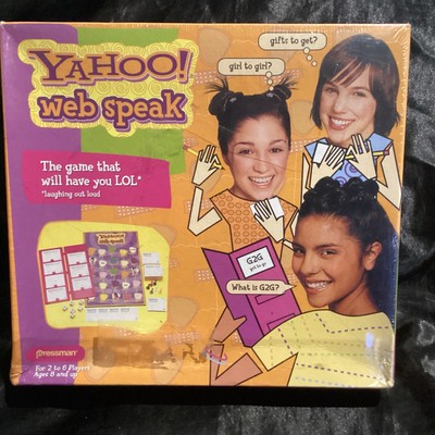 Yahoo Web Speak Game Ages 8+ 2-6 Players Pressman Brand NEW Sealed