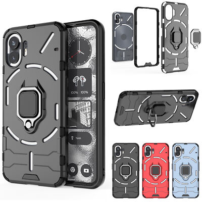 For Nothing Phone 2 Shockproof Armor Protective Ring Case Hybrid Stand Cover 
