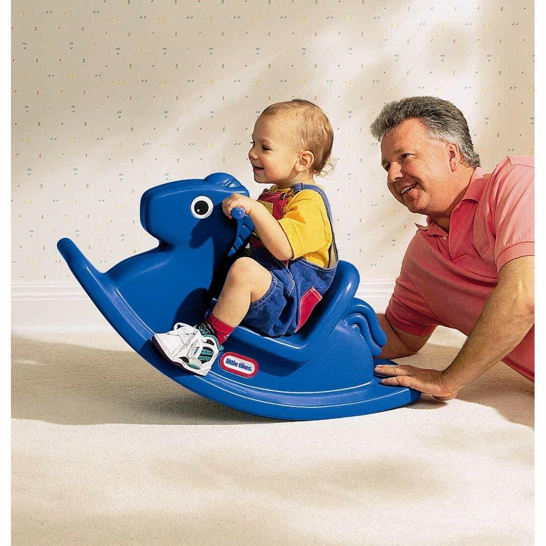 Little Tikes Rocking Horse in Blue Kids Toddler Baby Riding Toy