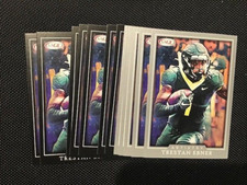 Lot (12) TRESTAN EBNER 2022 SAGE Artistry Football base + silver rookie cards