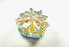 2007 MILON TOWNSEND Floral Dichromatic Art glass Sculpture Iridescent New York