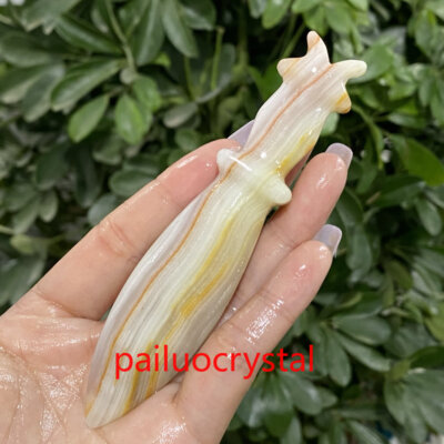 1pc Natural Afghan Jade Dagger Quartz Crystal Skull Carved Figurines Reiki 4.7''