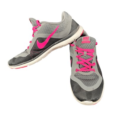 Nike Training Flex TR 6 Women's Gray & Pink Running Shoes Size 9.5 831217-003