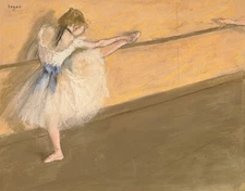 Edgar Degas Dance at the Barre Repro Art Print on Canvas 8x10 Ballet Wall Decor