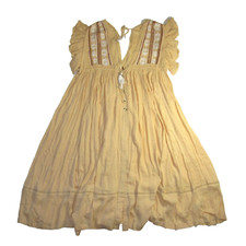 NWT Free People Will Wait For You Midi in Garbanzo Bean Combo Dress XS