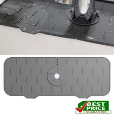 Silicone Faucet Drain Pad Drip Catcher Tray Kitchen Sink Splash Guard Slip Mat