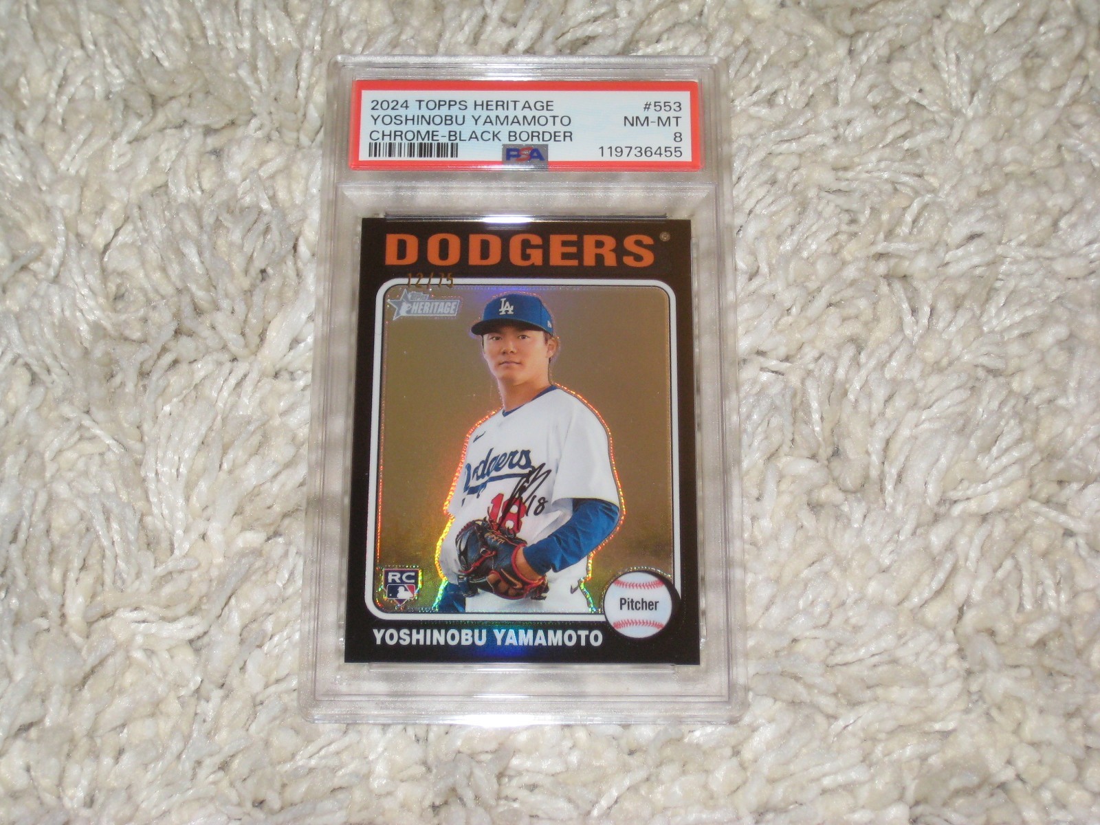 Yoshinobu Yamamoto 2024 Topps Heritage High Number #553 Chrome 