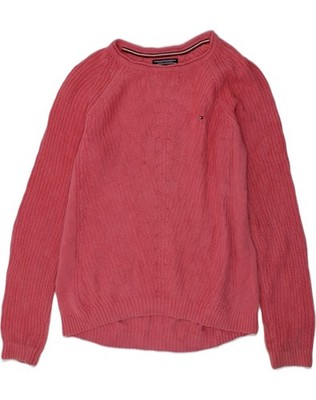 Tommy Hilfiger Mädchen Rundhals Pullover Pulli 13-14 Jahre Rosa Baumwolle AB35
