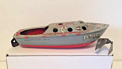 Louis Marx Tin Toy PT 10 Torpedo Patrol Boat Mosquito Fleet No. 2