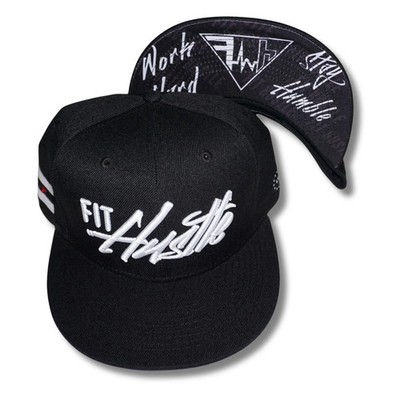 Classic Snapback Hat - Black/White