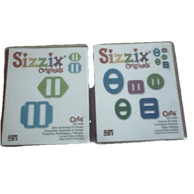 Sizzix Originals Red Die Cuts Tabs, Rectangle & Triangle , Charms, Buckles