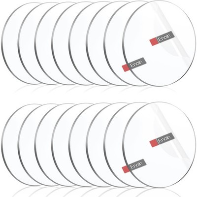 Enoin 16 Pack 2 Inch Round Clear Acrylic 2'' Diameter, 1/8 inch Thick, 16