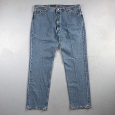 Levis 501 Vintage Y2K 90s XX Straight Leg Jeans Blue Light Wash 42x34 Act 40x34