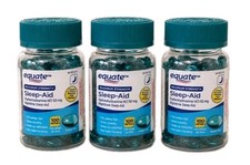 3x Equate Sleep Aid Softgels Maximum Strength 100 Ct Ships QUIK Worldwide