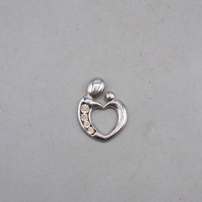 GC Gestempelt Sterlingsilber .925 Diamant Anhänger Modeschmuck