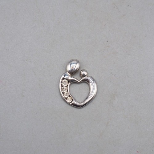 Pendentif Signe De La Paix En Argent 925 Avec CZ - Chaîne 16 Pouces, Pour Femme, Neuf Avec étiquettes