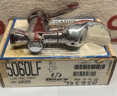 Haws Water Fountain 5060LF  1/2  FIP Pipe Mounted Polished Chrome Bubbler